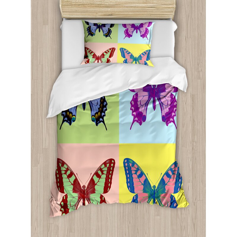 East Urban Home Butterfly Duvet Cover Set Wayfair 7340